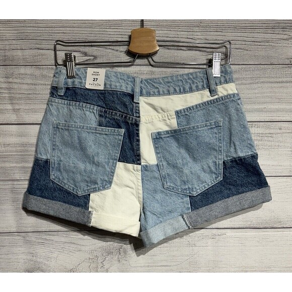 Pacsun Womens' Patch Work Jean Mom Shorts | Size 27 - Picture 2 of 9